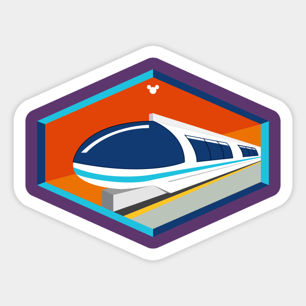 Monorail Teal Sticker by ryancano